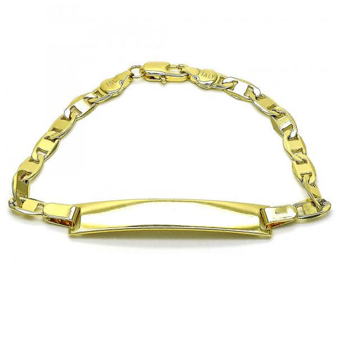 Pulsera con Placa 03.380.0135.08 Oro Laminado, Pulido, Dorado