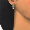 Argolla Huggie 02.217.0096.15 Oro Laminado, con Zirconia Cubica Blanca, Pulido, Dorado