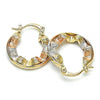Argolla Pequeña 02.65.2594.20 Oro Laminado, Diamantado, Tres Tonos