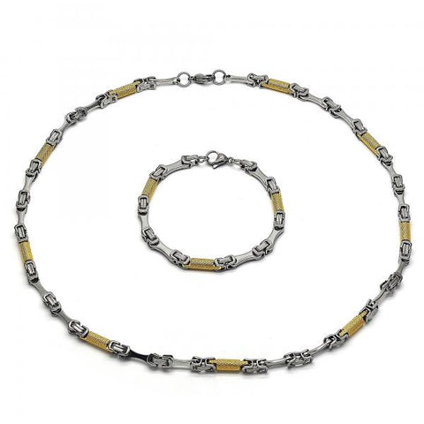 Collar y Pulso 06.363.0002.1 Acero Inoxidable, Pulido, Dos Tonos