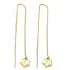Arete Violador 5.115.003 Oro Laminado, Diseño de Oja, Dorado