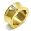 Anillo de Hombre 01.328.0005.1.09 Acero Inoxidable, con Zirconia Cubica Blanca, Pulido, Dorado