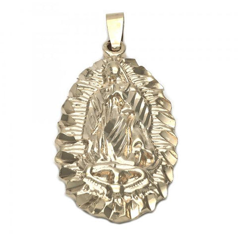 Dije Religioso 5.185.008 Oro Laminado, Diseño de Guadalupe, Diamantado, Dorado