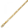 Pulsera Básica 5.222.015.08 Oro Laminado, Diseño de Figaro, Pulido, Dorado