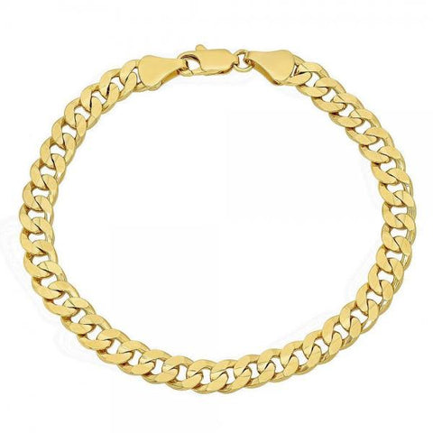 Pulsera Básica 5.223.012.08 Oro Laminado, Diseño de Miami Cubana, Pulido, Dorado