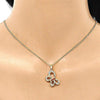 Collares con Dije 04.26.0052.1.18 Oro Laminado, con Zirconia Cubica Granate y Blanca, Pulido, Dorado