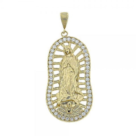 Dije Religioso 5.184.008 Oro Laminado, Diseño de Mano de Dios, con Zirconia Cubica , Dorado