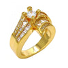 Anillo Multi Piedra 01.199.0006.07.GT Tono Dorado, con Zirconia Cubica Blanca, Pulido, Dorado