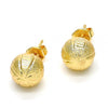 Arete Dormilona 02.100.0060 Oro Laminado, Mate, Dorado