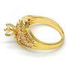 Anillo Multi Piedra 01.199.0003.07.GT Tono Dorado, con Zirconia Cubica Blanca, Pulido, Dorado