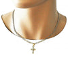 Collar y Pulso 06.63.0256 Oro Laminado, Diseño de Crucifijo, Pulido, Dorado