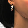 Argolla Pequeña 02.170.0168.25 Oro Laminado, Diseño de Hueco, Diamantado, Tricolor