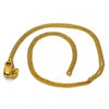 Gargantilla Básica 5.223.033.18 Oro Laminado, Diseño de Cubana, Pulido, Dorado
