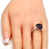 Anillo Multi Piedra 01.239.0005.5 Rodio Laminado, con Cristales de Swarovski Amethyst, Pulido, Rodinado