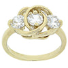 Anillo Multi Piedra 5.165.007.06 Oro Laminado, con Zirconia Cubica Blanca, Pulido, Dorado