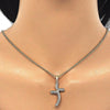 Collares con Dije 04.284.0014.22 Oro Laminado, con Zirconia Cubica Blanca, Pulido, Dorado