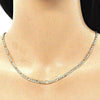 Gargantilla Básica 04.213.0144.18 Oro Laminado, Diseño de Figaro, Pulido, Dorado