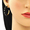 Arete Dormilona 02.362.0005.5 Oro Laminado, Diseño de Estrella, con Zirconia Cubica Blanca, Esmaltado Negro, Dorado