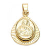 Dije Religioso 5.199.011 Oro Laminado, Diseño de Sagrado Corazon de Maria, Diamantado, Dorado