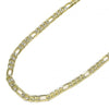 Gargantilla Básica 04.213.0144.18 Oro Laminado, Diseño de Figaro, Pulido, Dorado
