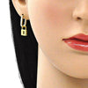 Argolla Huggie 02.368.0028.10 Oro Laminado, Diseño de Candado, Pulido, Dorado