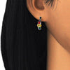 Argolla Pequeña 02.210.0303.9.15 Rodio Laminado, con Zirconia Cubica Multicolor, Pulido, Rodinado