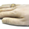 Anillo de Hombre 01.283.0005.10 Oro Laminado, Diseño de Corona, con Zirconia Cubica Blanca, Pulido, Dorado