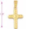 Dije Religioso 5.192.029 Oro Laminado, Diseño de Cruz, Dorado
