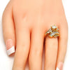 Anillo Multi Piedra 01.199.0001.08.GT Tono Dorado, con Zirconia Cubica Blanca, Pulido, Dorado