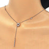 Gargantilla Elegante 04.286.0004.1.16 Plata Rodinada, con Zirconia Cubica Blanca, Pulido, Oro Rosado