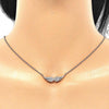 Collares con Dije 04.336.0003.1.16 Plata Rodinada, con Zirconia Cubica Blanca, Pulido, Oro Rosado