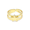 Anillo del Pie 01.233.0024 Oro Laminado, Diseño de Estrella, Pulido, Dorado