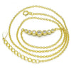 Collares con Dije 04.336.0089.2.16 Plata Rodinada, con Zirconia Cubica Blanca, Pulido, Dorado
