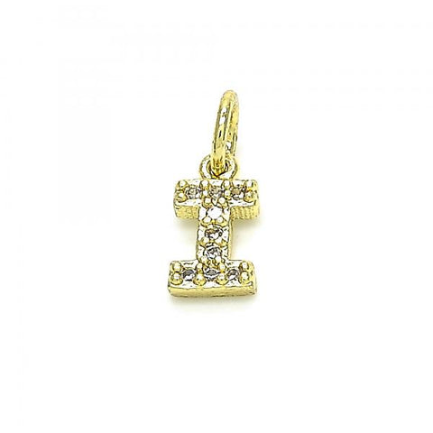 Dije Elegante 05.341.0029 Oro Laminado, Diseño de Iniciales, con Zirconia Cubica Blanca, Pulido, Dorado
