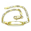 Pulsera con Placa 03.63.2219.06 Oro Laminado, Pulido, Dorado