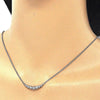 Collares con Dije 04.336.0089.16 Plata Rodinada, con Zirconia Cubica Blanca, Pulido, Rodinado