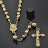 Rosario Grande 5.210.002 Oro Laminado, Diseño de Jesus y Crucifijo, Diseño de Jesus, Diamantado, Dorado