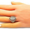 Anillo Elegante 01.380.0021.08 Oro Laminado, Diseño de Guadalupe, Pulido, Dorado