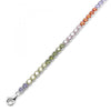 Pulsera Tennis 03.332.0003.07 Plata Rodinada, con Zirconia Cubica Multicolor, Pulido, Rodinado