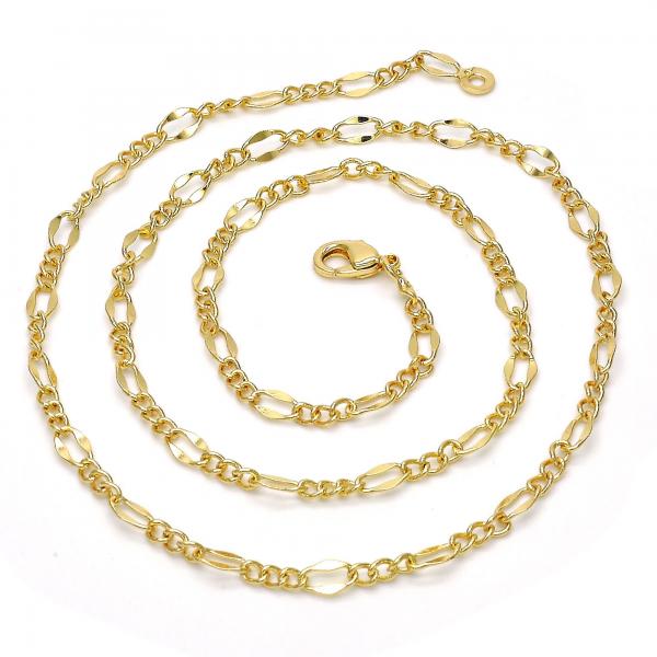 Gargantilla Básica 04.318.0001.20 Oro Laminado, Pulido, Dorado
