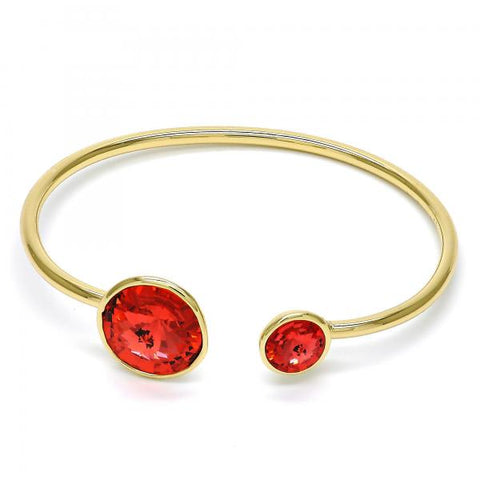 Aro Individual 07.239.0003.9 Oro Laminado, con Cristales de Swarovski Padparadscha, Pulido, Dorado