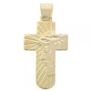 Dije Religioso 05.16.0136 Oro Laminado, Diseño de Cruz y Jesus, Diseño de Cruz, Dorado