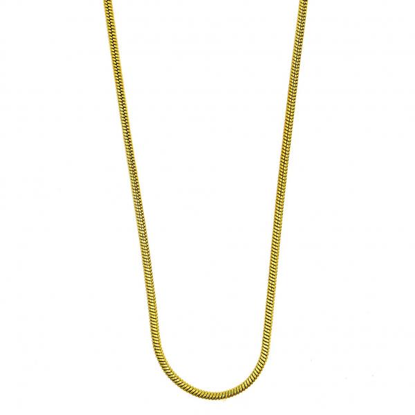 Gargantilla Básica 5.223.031.20 Oro Laminado, Diseño de Cola de Raton, Pulido, Dorado
