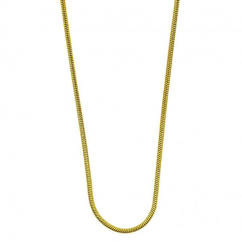 Gargantilla Básica 5.223.031.20 Oro Laminado, Diseño de Cola de Raton, Pulido, Dorado