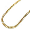 Gargantilla Básica 04.63.1398.24 Oro Laminado, Diseño de Miami Cubana, Pulido, Dorado