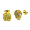 Arete Dormilona 02.342.0310 Oro Laminado, con Micro Pave Blanca, Pulido, Dorado
