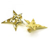 Arete Dormilona 02.213.0406 Oro Laminado, Diseño de Estrella, Pulido, Dorado