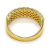 Anillo Multi Piedra 01.118.0052.09 Oro Laminado, con Zirconia Cubica Blanca, Pulido, Dorado