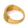 Anillo Multi Piedra 01.260.0002.07.GT Oro Laminado, con Zirconia Cubica Blanca, Pulido, Dorado