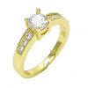 Anillo Multi Piedra 01.99.0090.09 Oro Laminado, con Zirconia Cubica Blanca, Pulido, Dorado